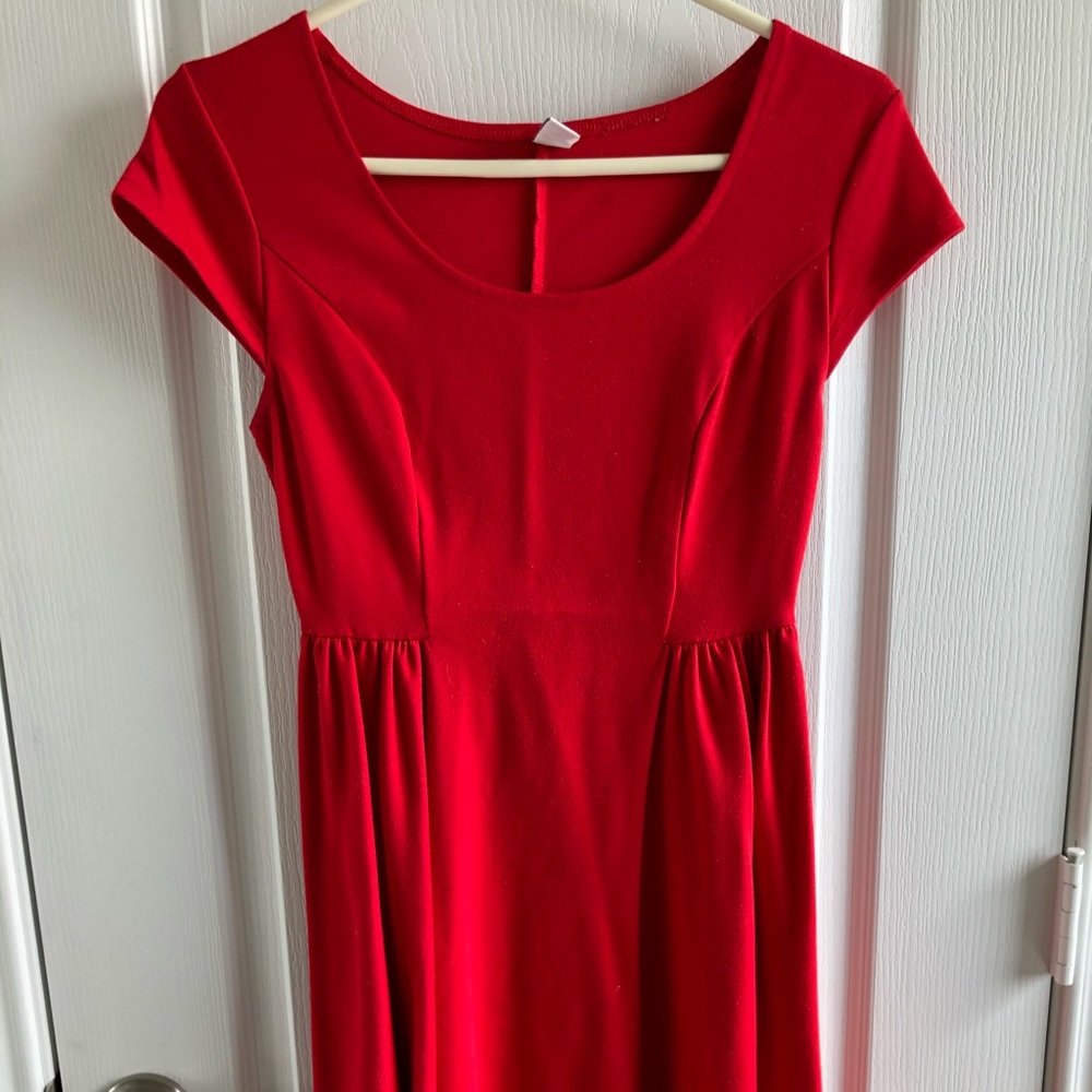 Old Navy red skater dress